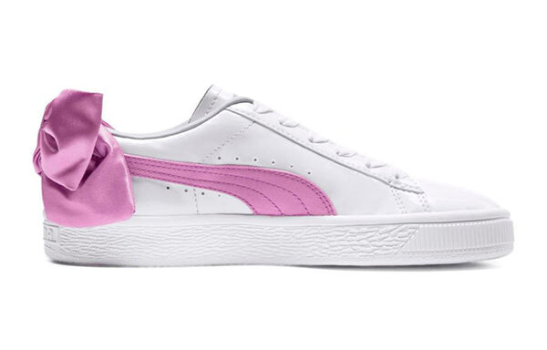 Кроссовки basket bow patent 'white orchid' Puma, розовый — фото 2
