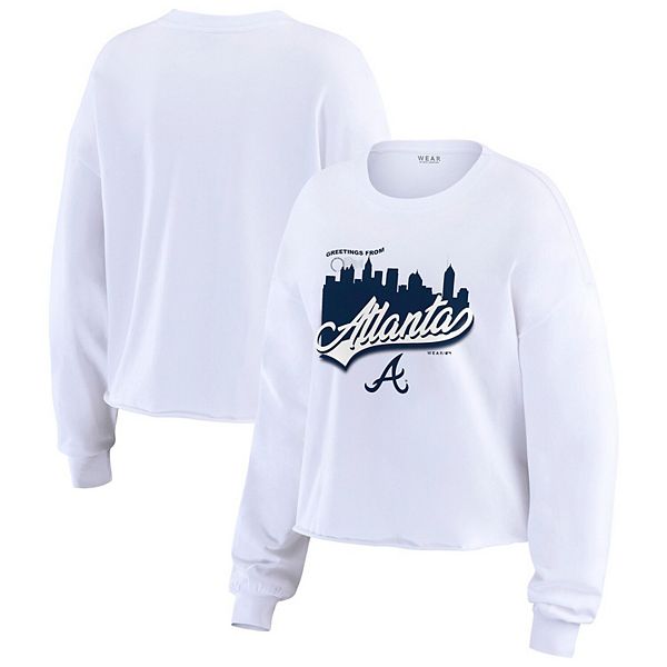 

Женская белая футболка с длинным рукавом Atlanta Braves Wear By Erin Andrews, Белый, Женская белая футболка с длинным рукавом Atlanta Braves Wear By Erin Andrews