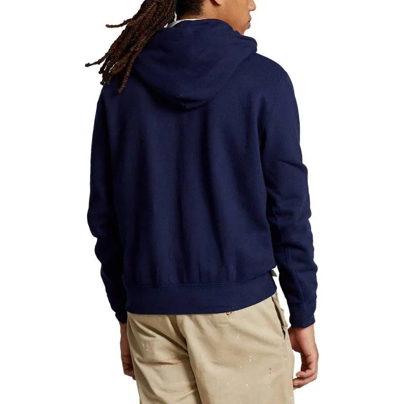Толстовка с капюшоном на шнурке с логотипом Polo Ralph Lauren, Blue — фото 4