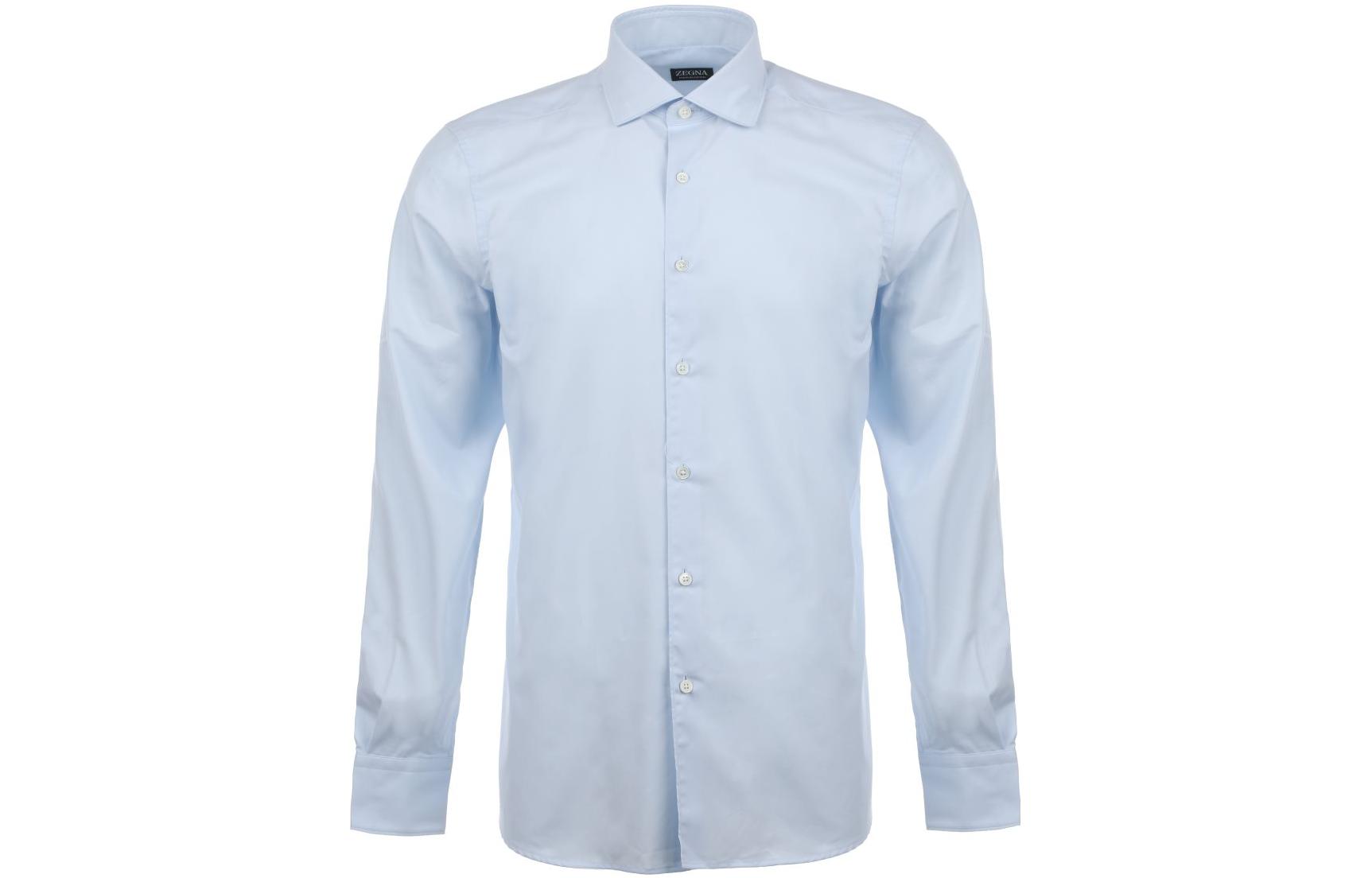 

Zzegna Мужская рубашка светло-голубого цвета