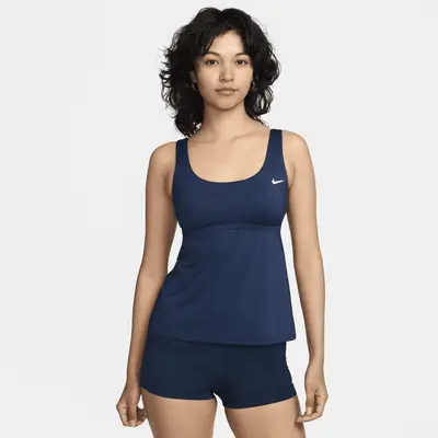 

Топ для плавания Nike Tankini, темно-синий