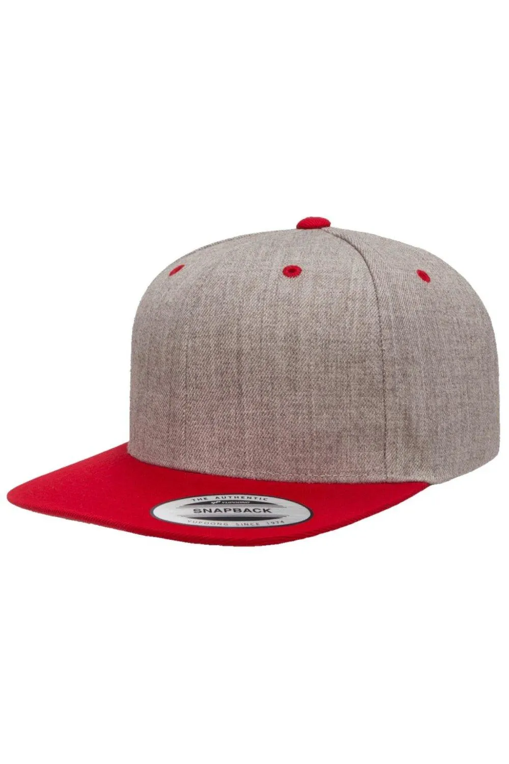 

Классическая двухцветная кепка Snapback премиум-класса Yupoong, серый