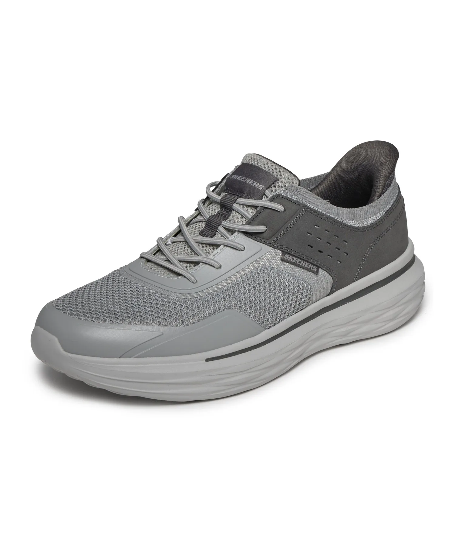 Мужские кроссовки без шнуровки Slip-ins Relaxed Fit SKECHERS серые