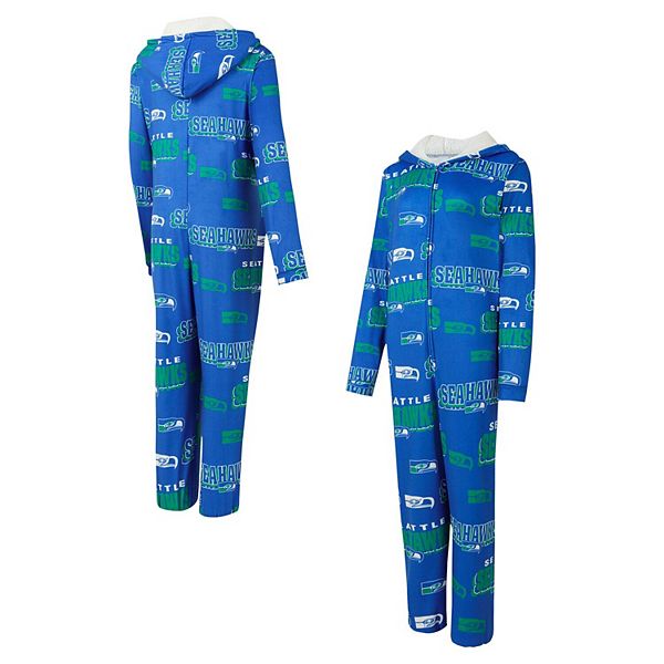 

Женский комбинезон union suit concepts sport royal seattle seahawks throwback roadway allover print microfleece full-zip Unbranded
