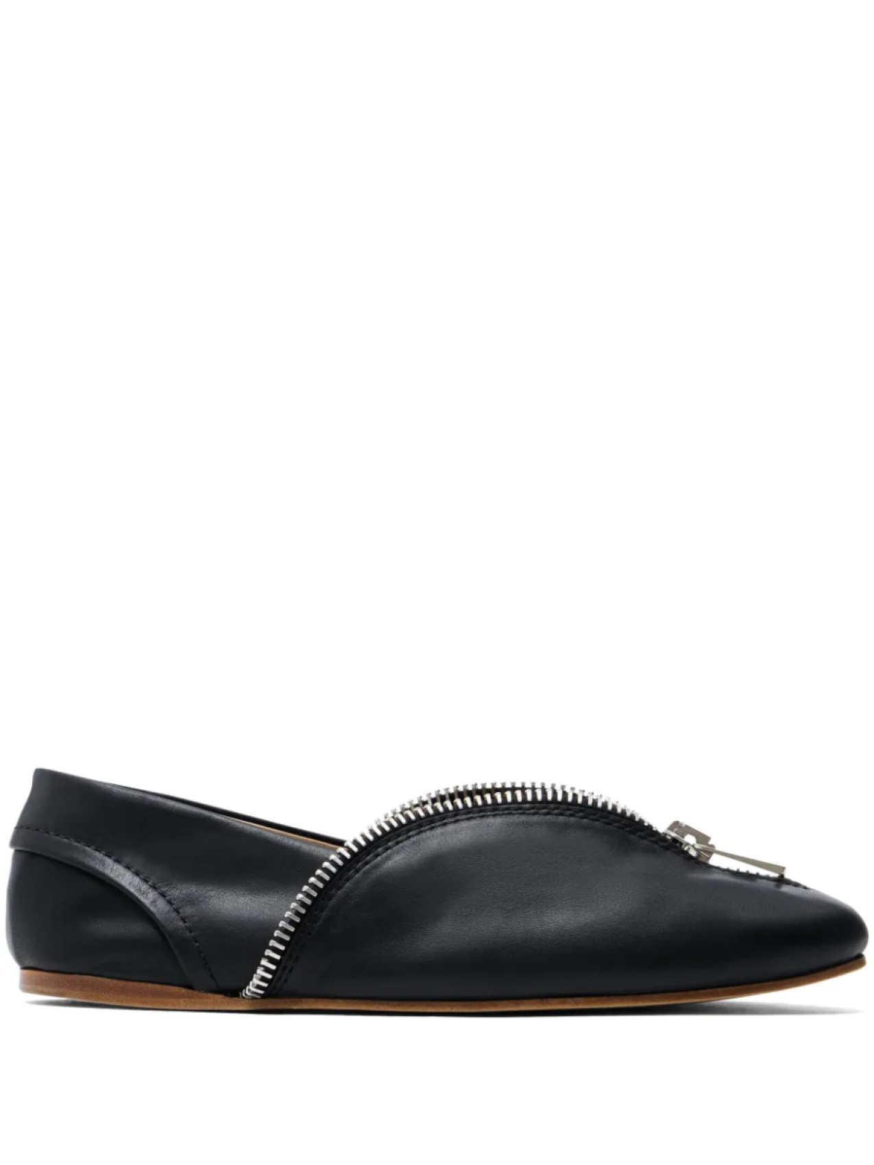 JW Anderson балетки с молниями, черный