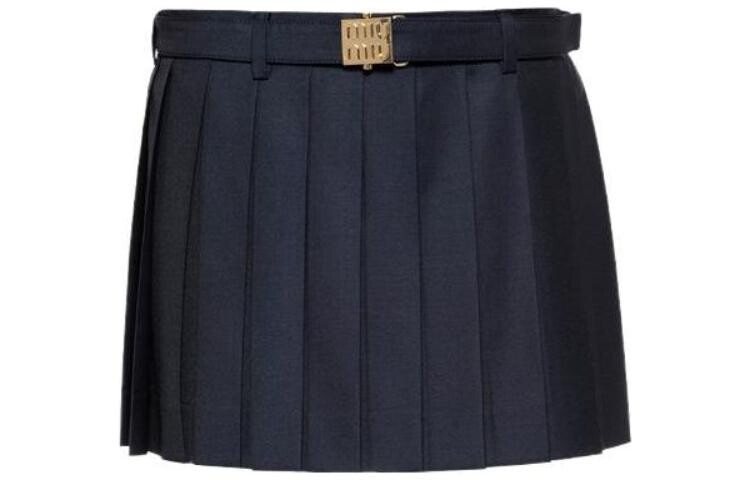 

Юбка повседневная женская синяя Miu Miu