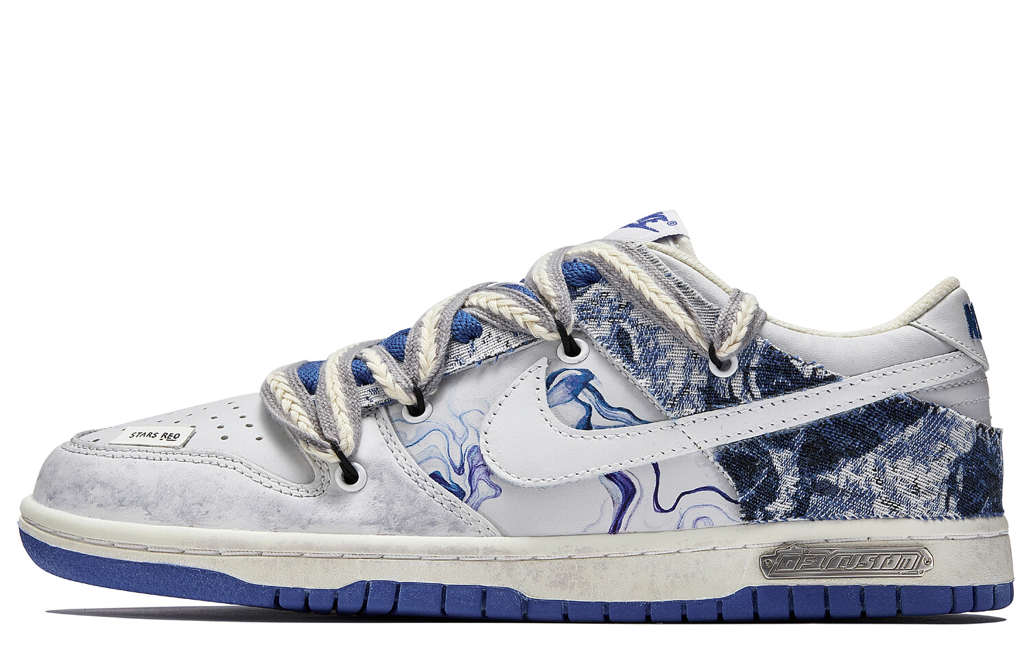 

Кроссовки Nike Dunk Skateboard Shoes Men Low-Top Blue White, синий/белый