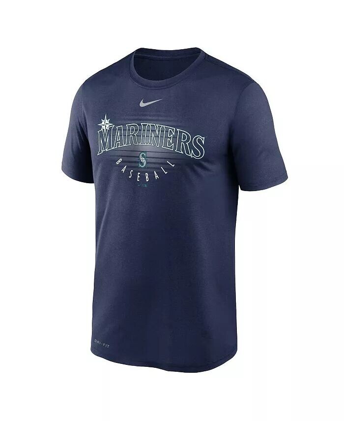 Мужская темно-синяя футболка Seattle Mariners с надписью Outline Legend Nike, синий — фото 2