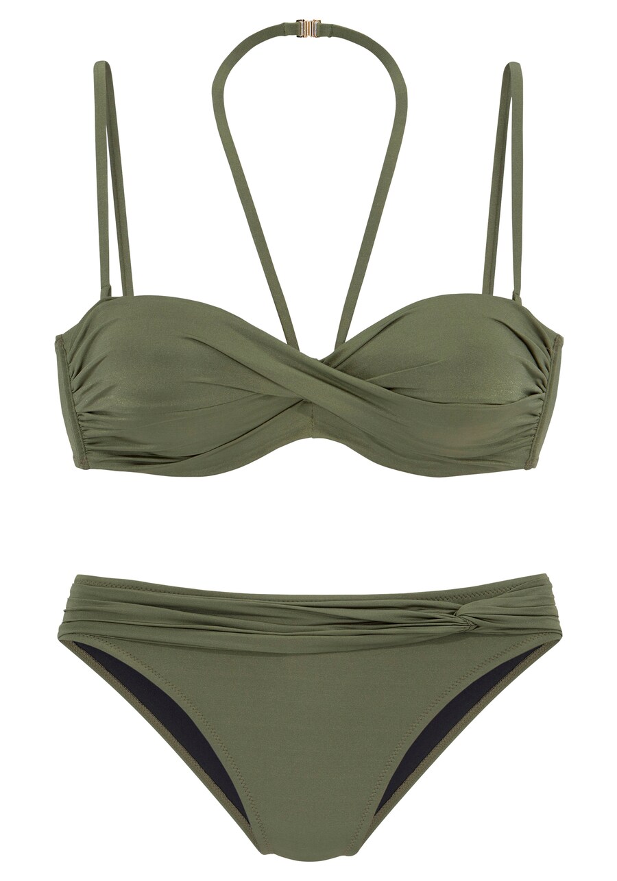 

Бикини на косточках LASCANA Bandeau Bikini, оливковый