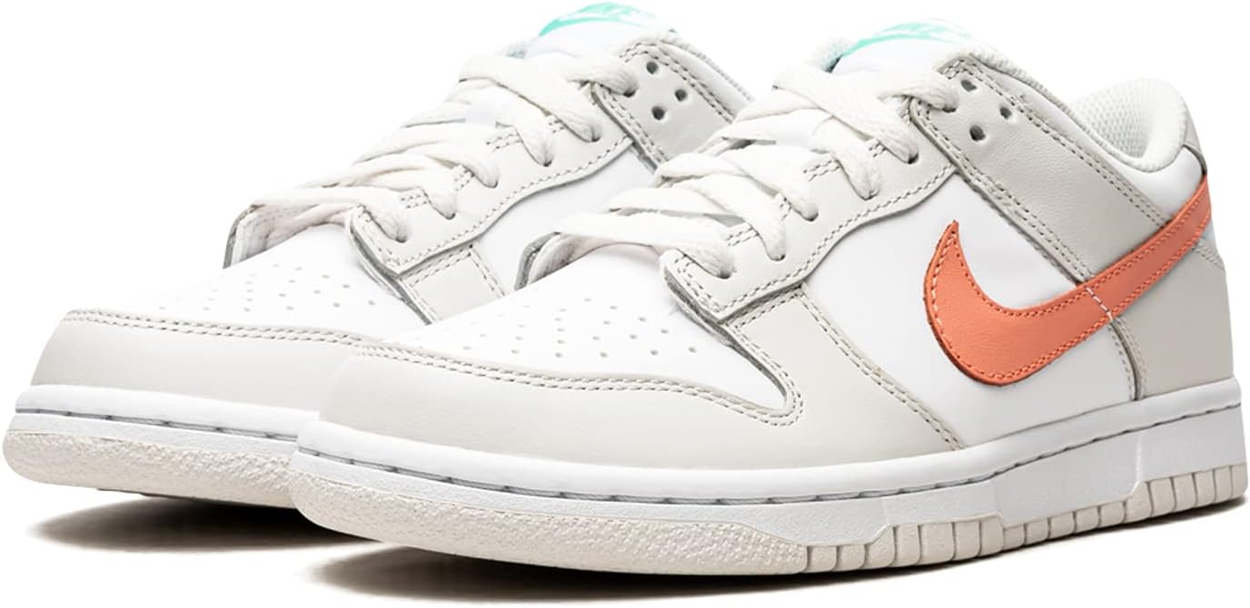 Кроссовки Nike Boys' Dunk Low SE, белый/серый — фото 2