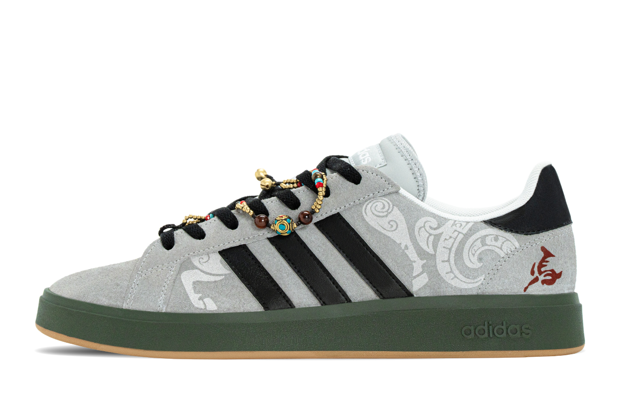 

Grand Court Base 00s CNY Premium Selection, Year Of The Horse, Leap Into Universe Abrasion Resistant низкий кроссовок Adidas, серый