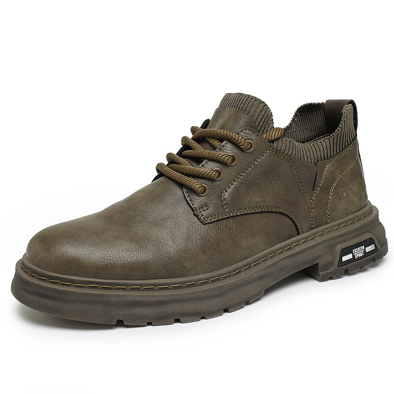 Туфли мужские Men"s Casual Men Low-Top Laoks, хаки — фото 4