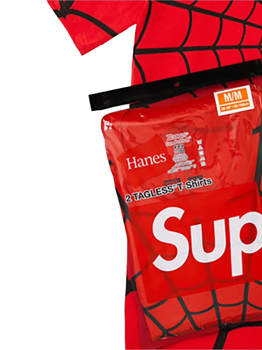 Футболка Hanes с графическим принтом Человека-паука Supreme, красный — фото 2