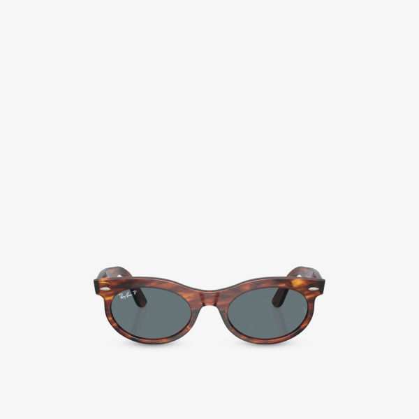 

Rb2242 wayfarer овальные ацетатные солнцезащитные очки Ray-Ban, коричневый