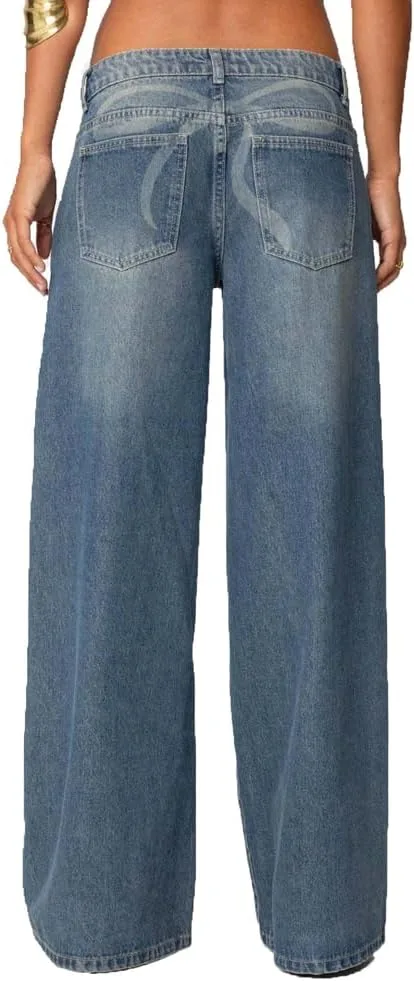 

Женские джинсы Vintage с принтом бантиком cffvdiz