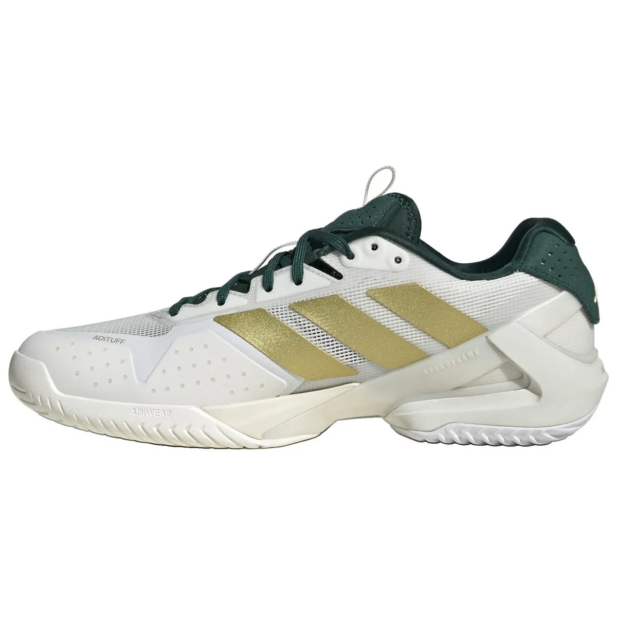 Adidas ADIZERO UBERSONIC 5 Мужские теннисные туфли, белый/зеленый — фото 3