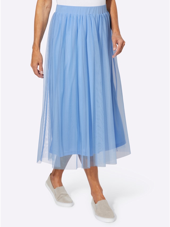 

Sieh an! Плиссированная юбка небесно-голубого цвета