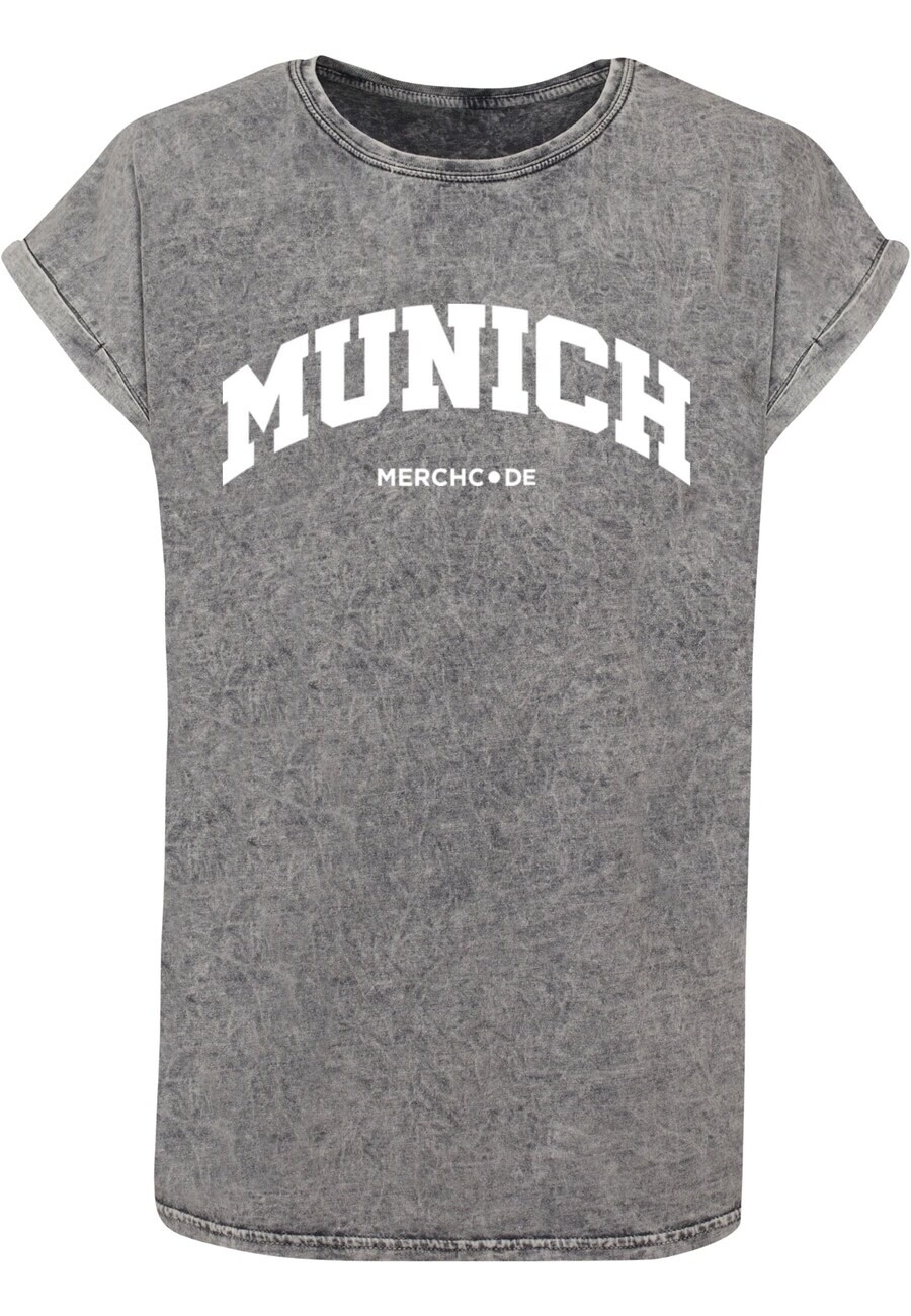

Футболка Merchcode MUNICH WORDING, цвет Basalt Grey
