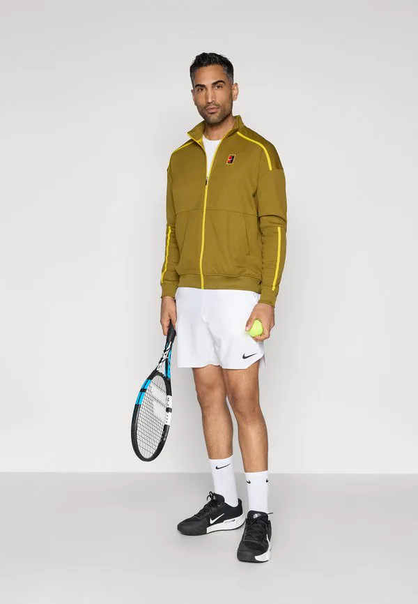 Куртка-Бомбер nikecourt heritage на молнии Nike Performance, Olive Flak/Saffron Quartz — фото 2