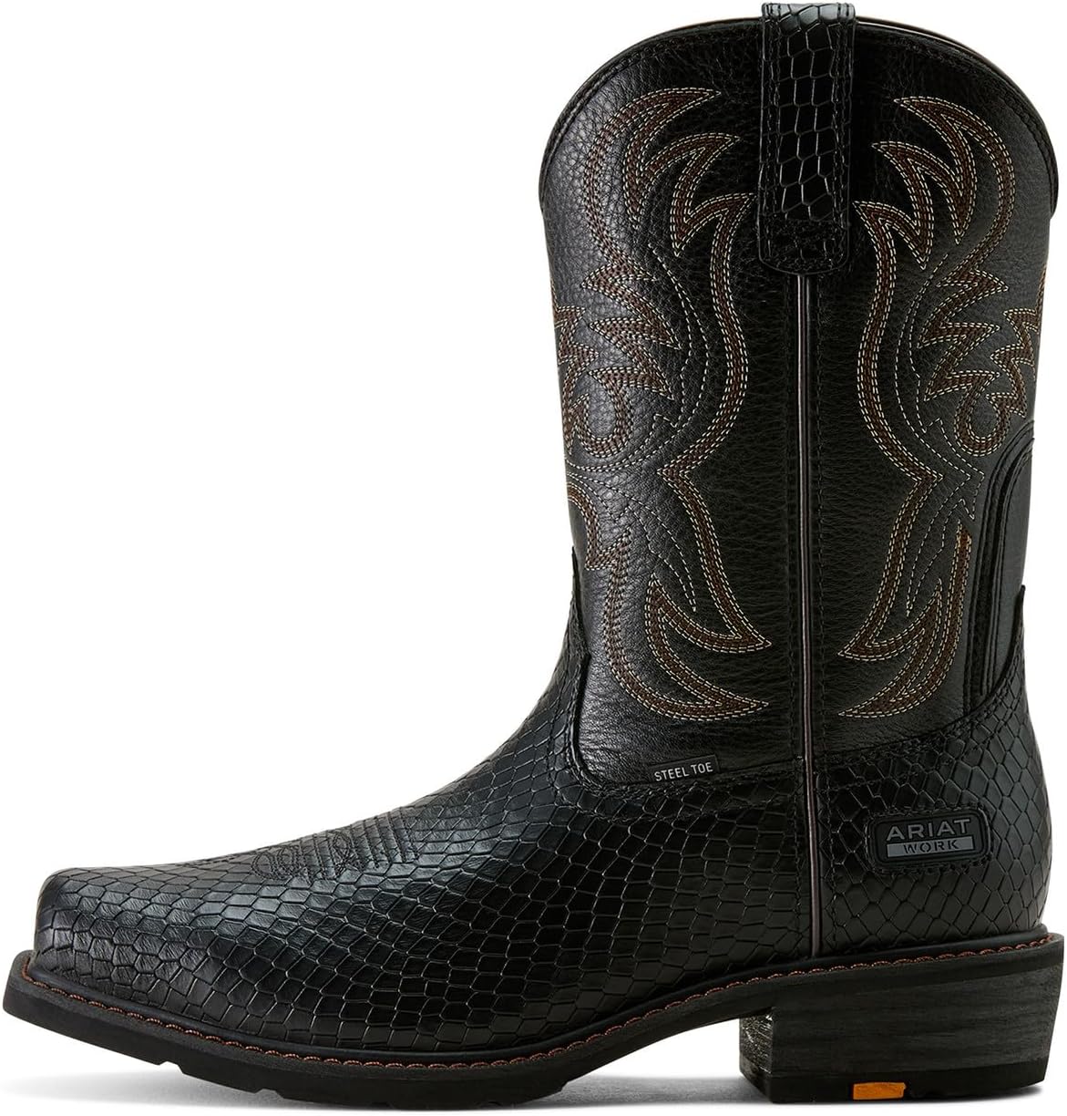Мужские ботинки ARIAT Ironside с квадратным носком и стальным носком, черный — фото 4