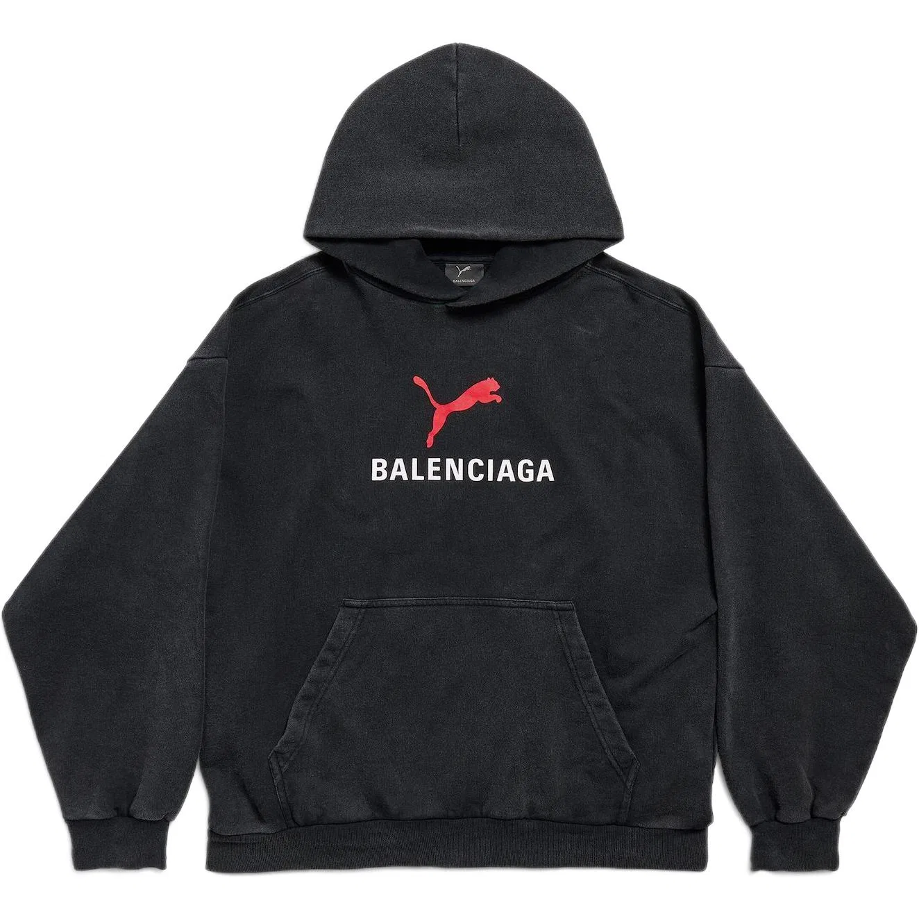 Свитшот в стиле high street Balenciaga Faded Washed Black