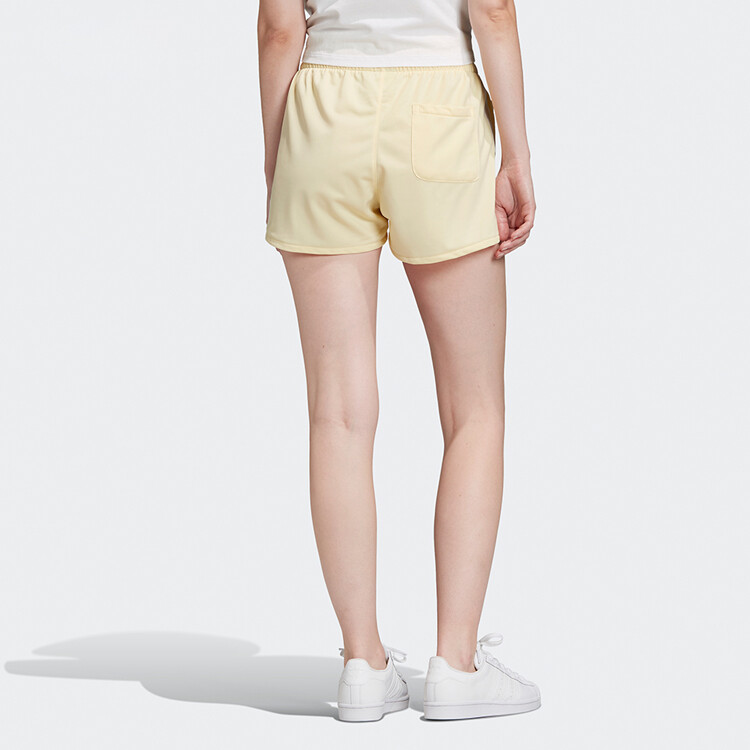 3-полосатые повседневные шорты женские желтые Adidas Originals — фото 4