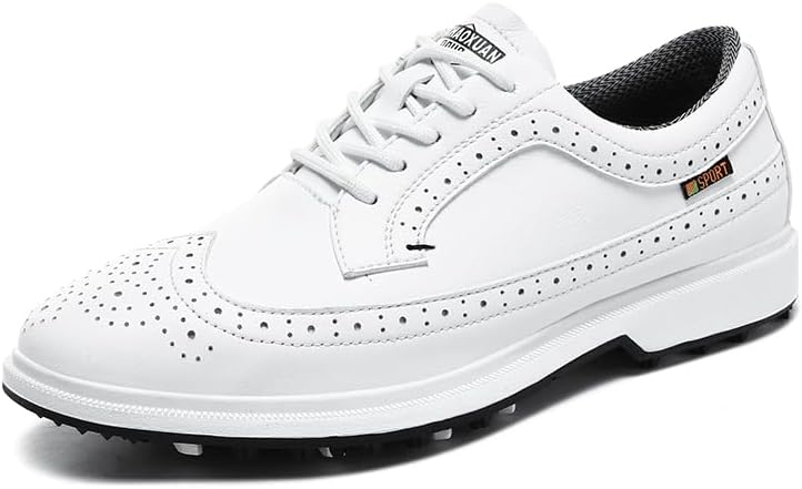 

Мужские и женские гольф-кроссовки, легкие, водонепроницаемые, без шипов, с противоскользящей подошвой для комфорта в течение всего дня Civhom, белый