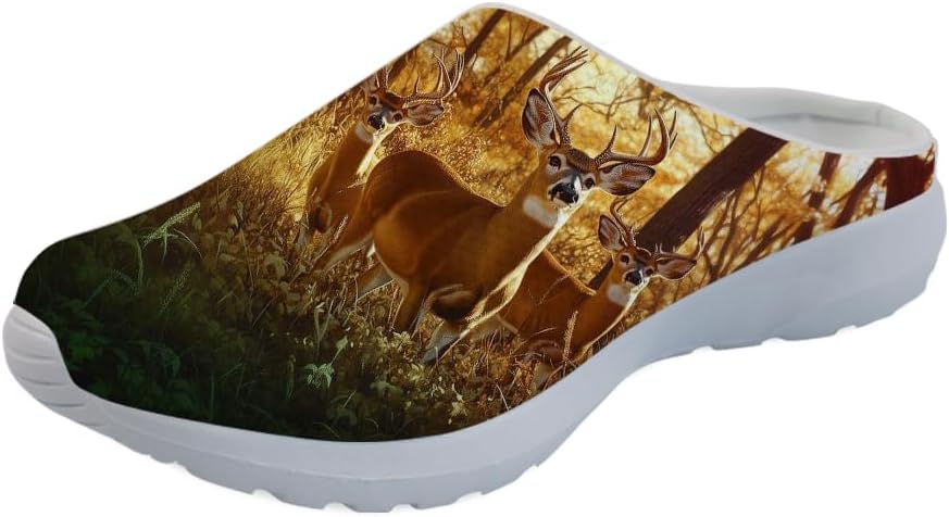 

Кроссовки Forchrinse Native Indian Aztec Hippie Mandala для мужчин, прогулочные мулы; женские слипоны, садовые сабо, тапочки с открытой пяткой, обувь для дома и ухода, Hunting Deer