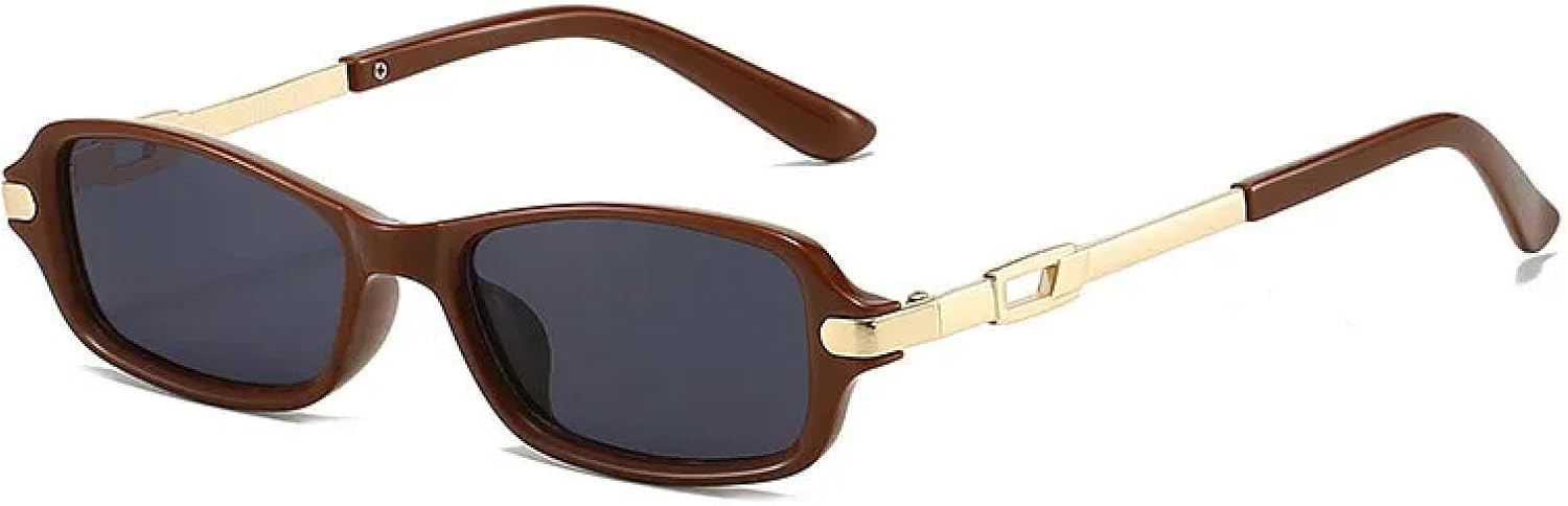 

Классические винтажные роскошные солнцезащитные очки для женщин и мужчин, популярные роскошные очки в стиле металл-панк с защитой от УФ-излучения UV400 TYUVIVO, Tea Black