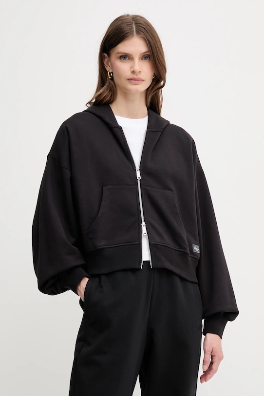 

Хлопковая толстовка Calvin Klein Jeans, черный
