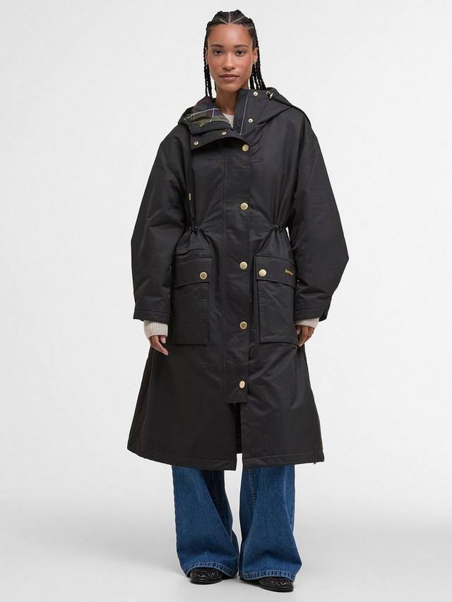 

Дождевик Dena с капюшоном Barbour, Black/Classic Tartan