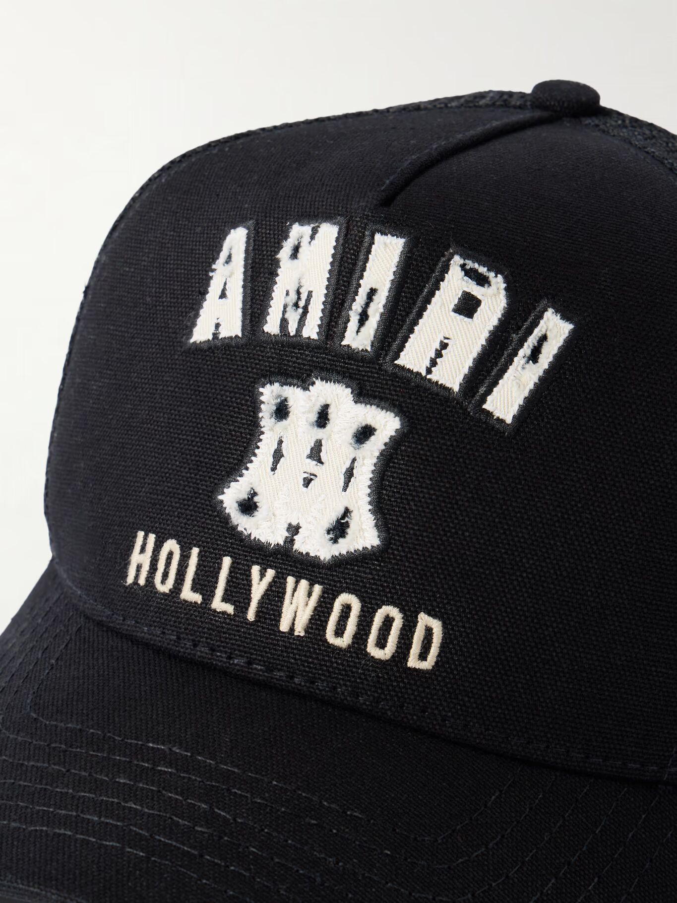 

Бейсболка MA Hollywood с аппликацией из хлопкового твила и сетки AMIRI, черный