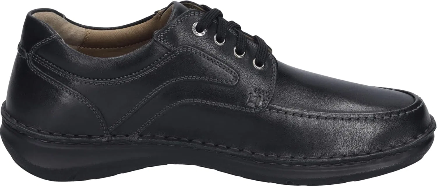Удобные мужские туфли Josef Seibel New Anvers 62, ширина K (очень широкая), сменная стелька, Black — фото 4