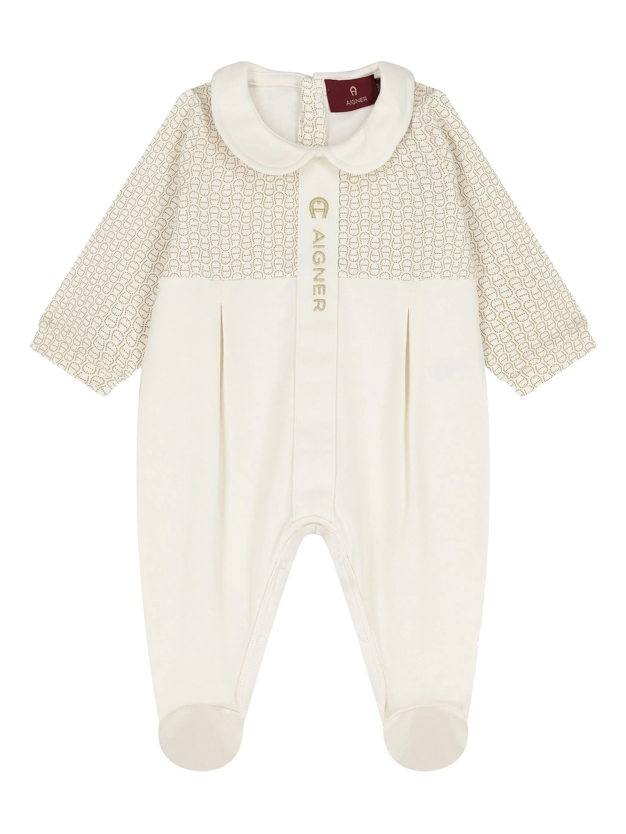 

Комбинезон с воротником Питер Пэн и логотипом Aigner Kids, белый