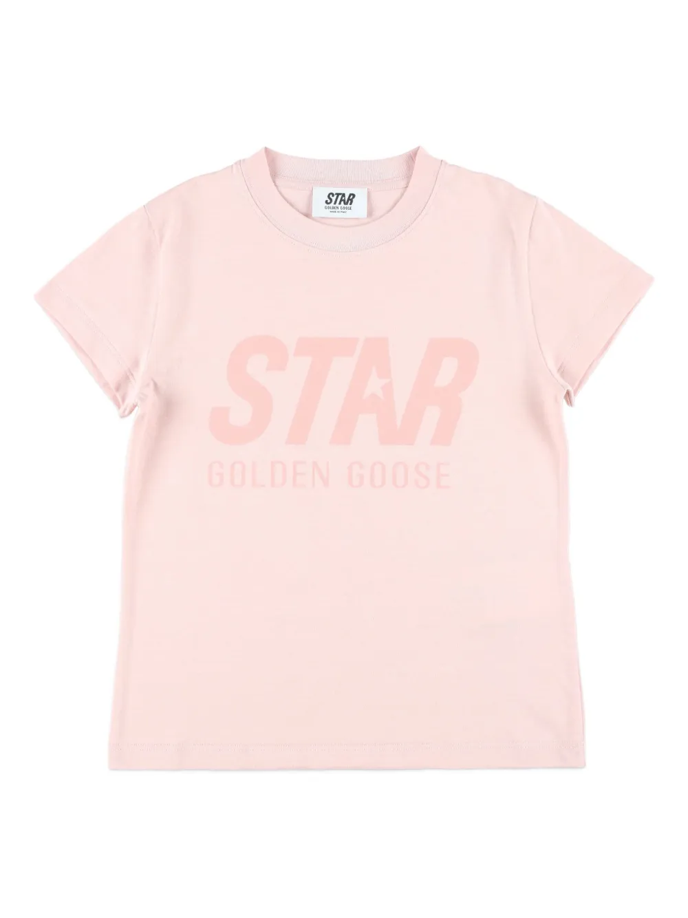 

Футболка с тональным логотипом Golden Goose Kids, розовый