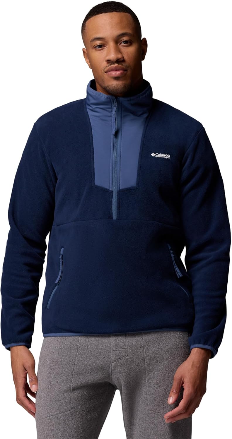 

Columbia мужская флисовая толстовка Sequoia Grove с молнией до половины, Collegiate Navy/Dark Mountain