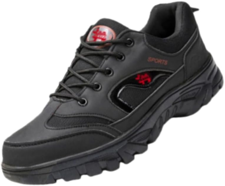 

Мужские большие туристические ботинки для альпинизма - противоскользящие, прочные, с амортизирующей стелькой, дышащие и удобные Fmshi, черный