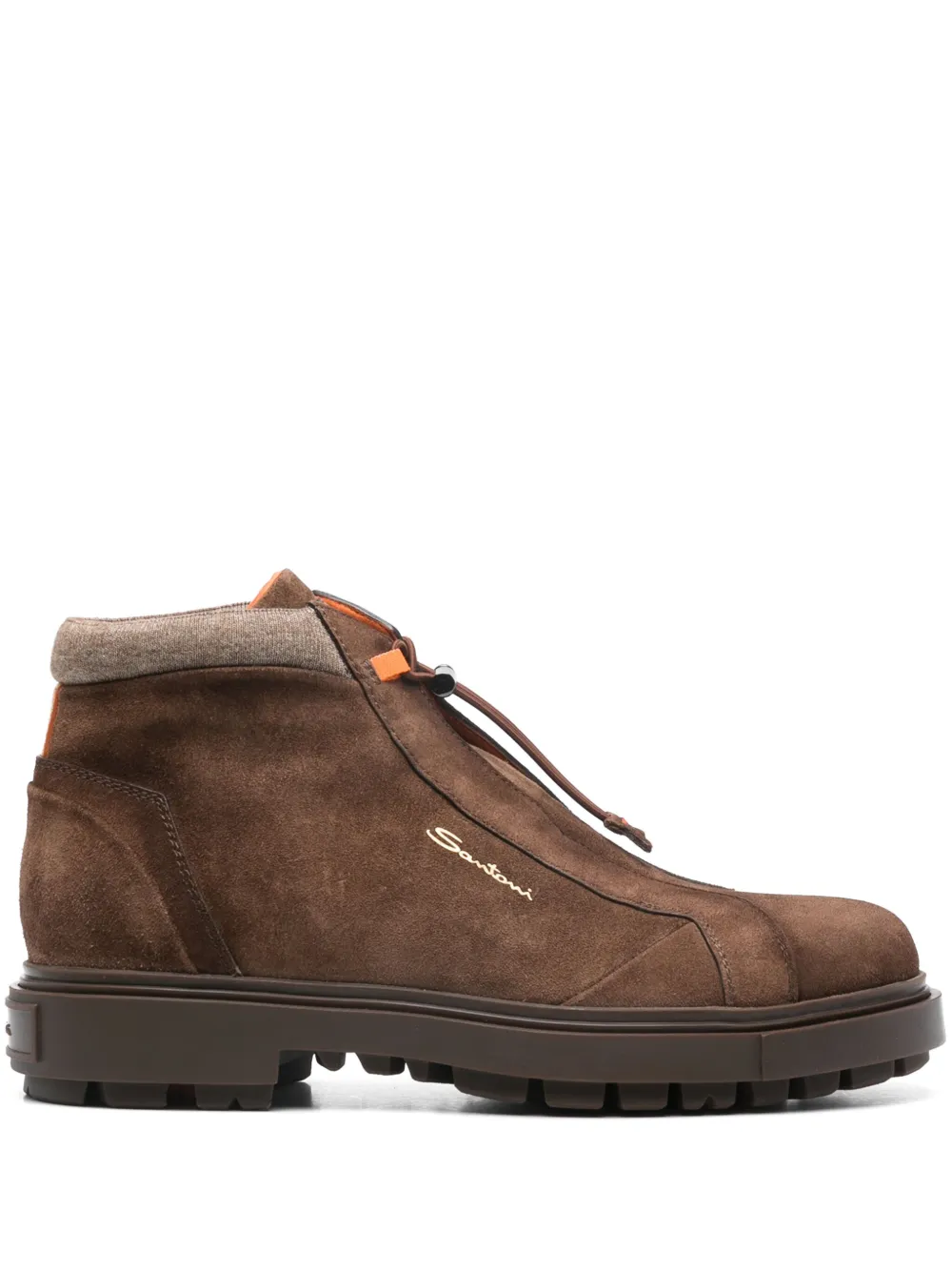

Ботинки на шнуровке Santoni, коричневый
