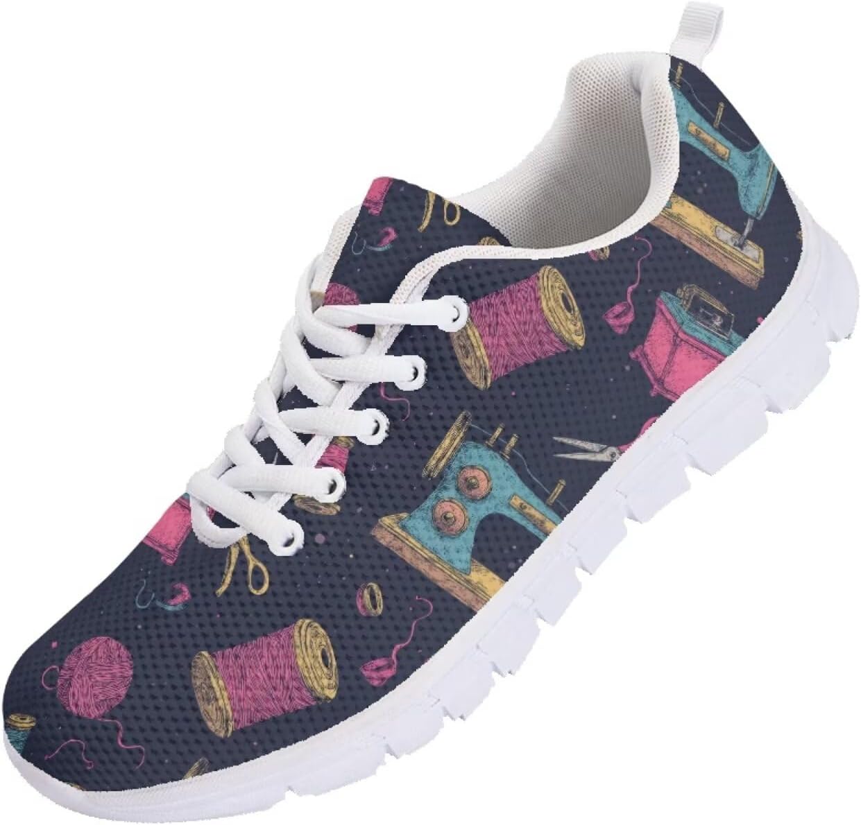 

Кроссовки Funnydude Funny для мужчин с принтом, для бега, походов, классические легкие дышащие кроссовки для спортзала, Cartoon Sewing Machine