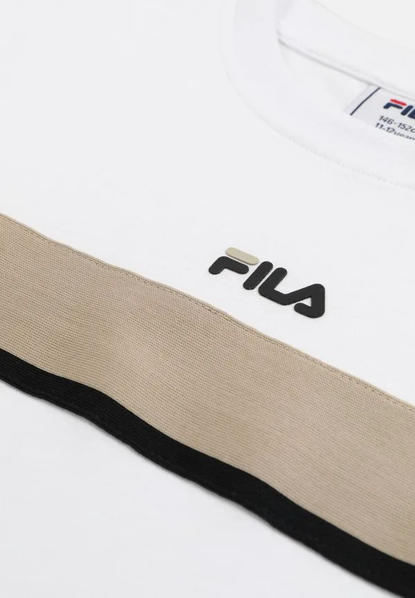 Одежда для кур, обычная футболка с принтом на ленте. Fila, Bright White — фото 3