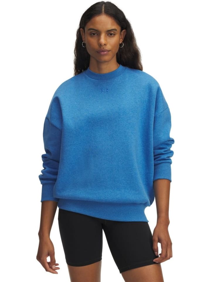 

Флисовая куртка/свитер Rival Fleece Os Crew синего цвета Under Armour