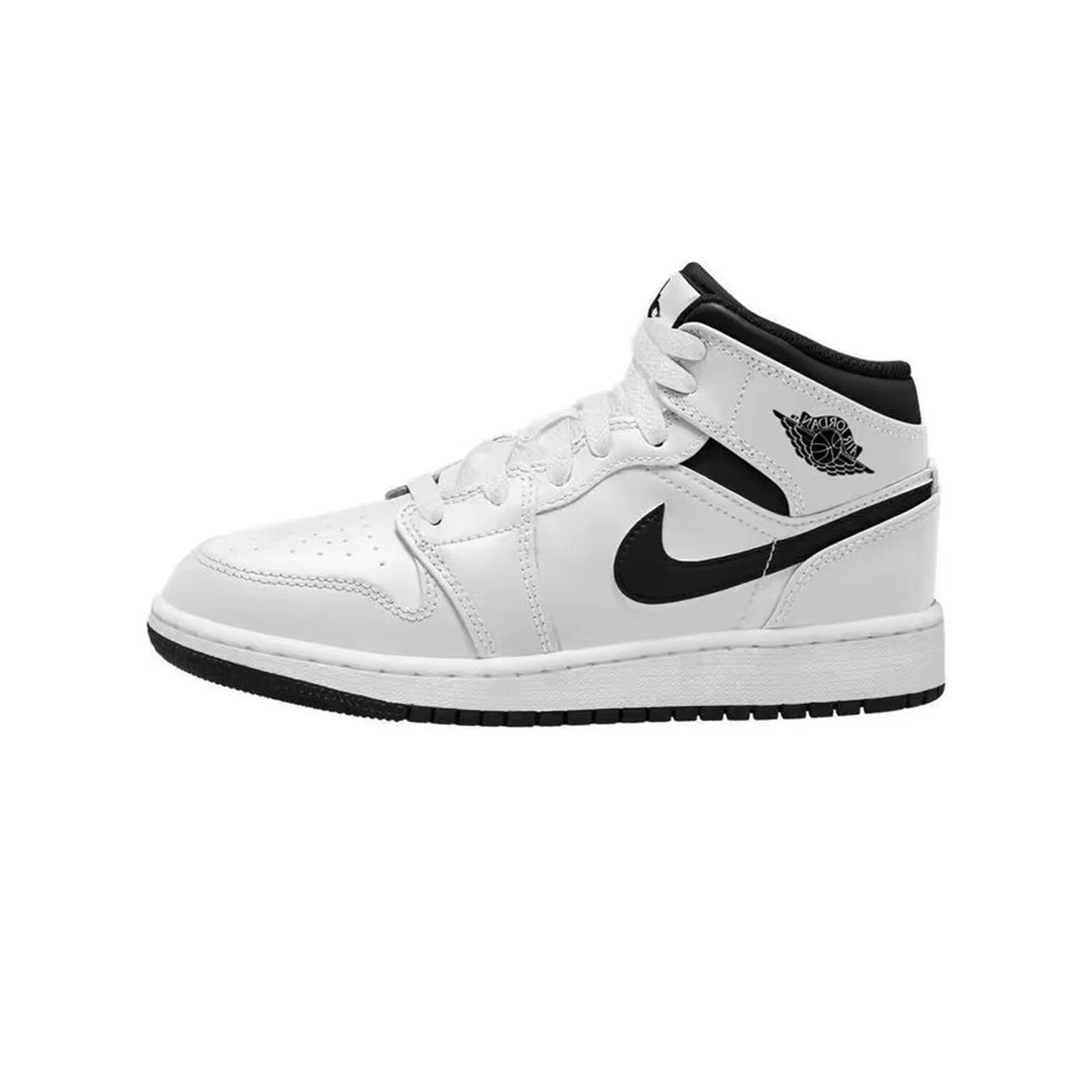 Кроссовки Air Jordan 1 Vintage Basketball Shoes Unisex High-top Black/White, черный — фото 4