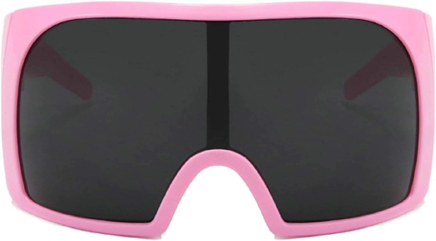 

Крупные цельные солнцезащитные очки для женщин и мужчин, модные квадратные солнцезащитные очки в стиле панк, большие очки с защитой от УФ-излучения UV400 mincl, Pink&gray