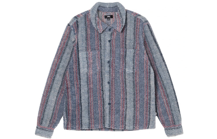

Рубашка из шерпы в полоску от Stüssy Stussy, белый