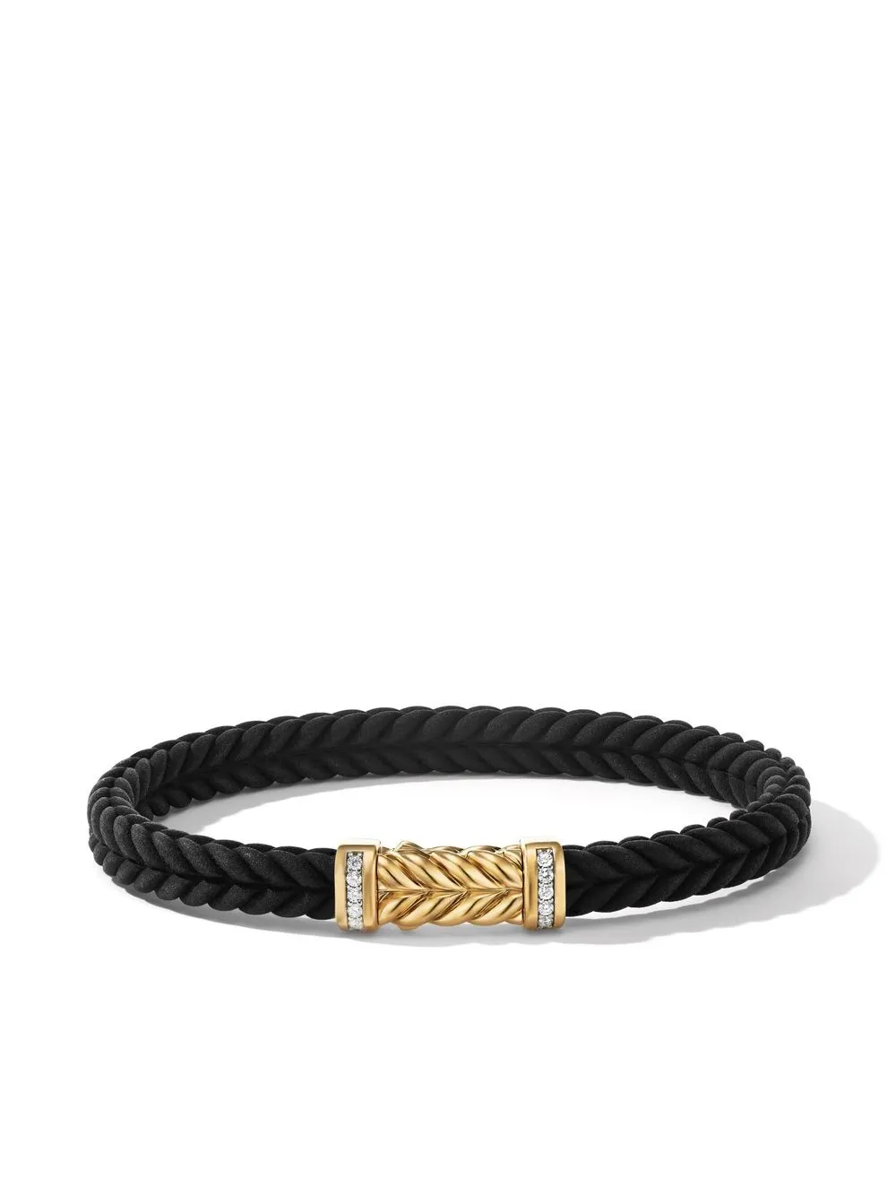 

Браслет Chevron из желтого золота (6 мм) David Yurman, черный