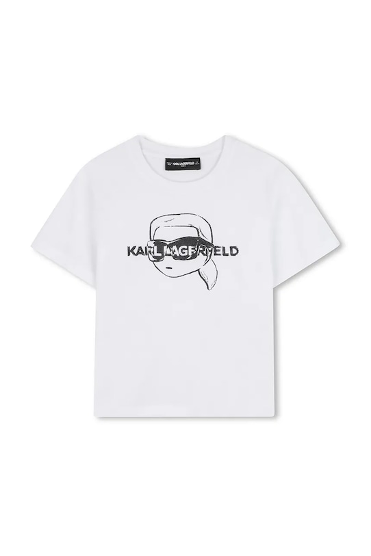 

Детская хлопковая футболка Karl Lagerfeld, белый