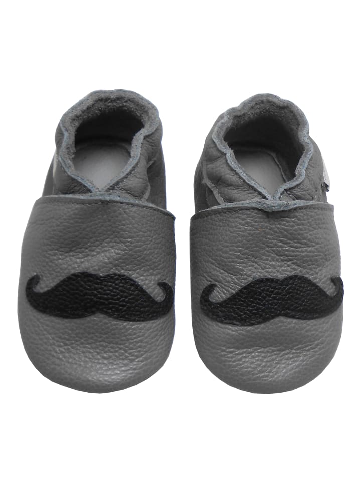 

Bemesu Серые кожаные прогулочные туфли для малышей, удобные, с нескользящей подошвой - с рисунком под бороду