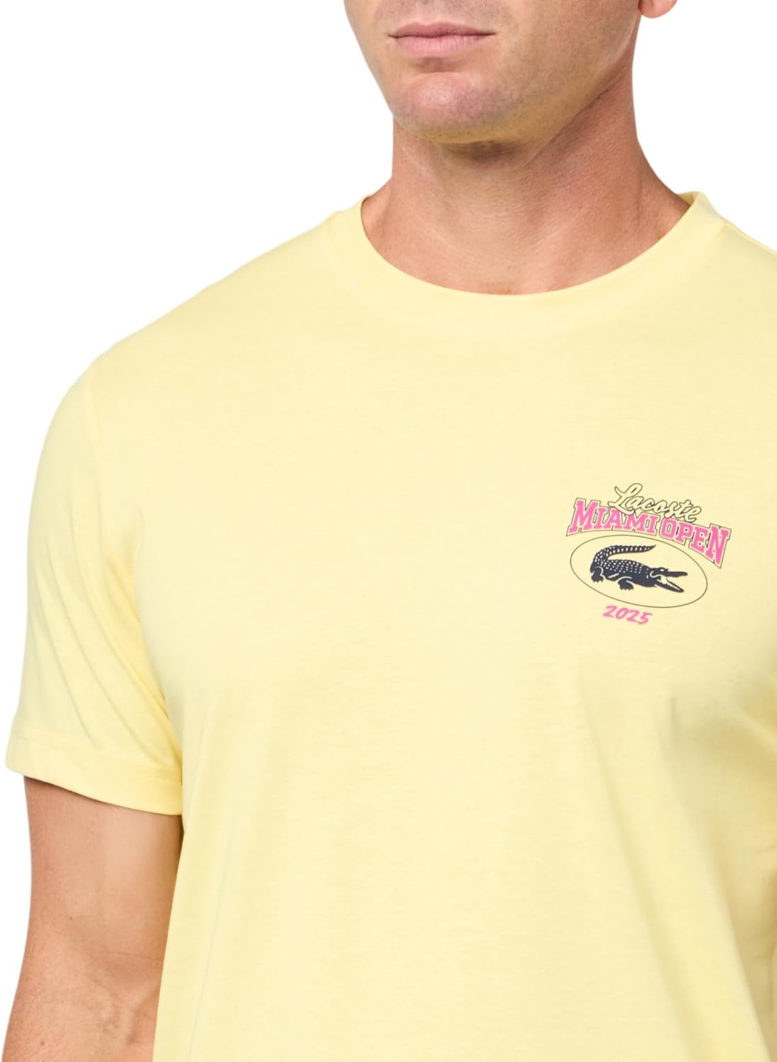 Мужская футболка Lacoste с принтом крокодилов, Yellow — фото 3