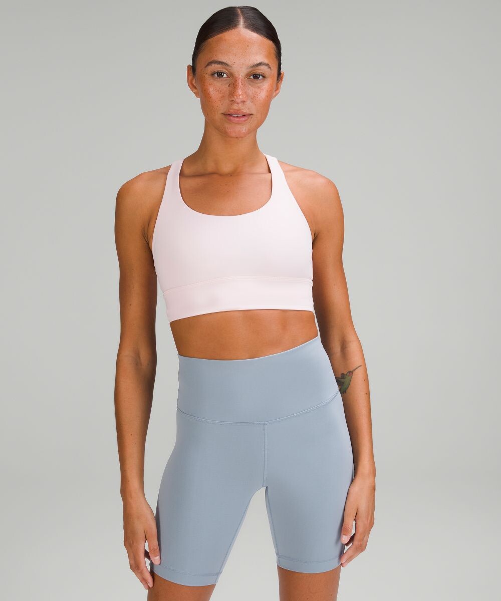

Удлиненный бюстгальтер Energy Lululemon, розовый