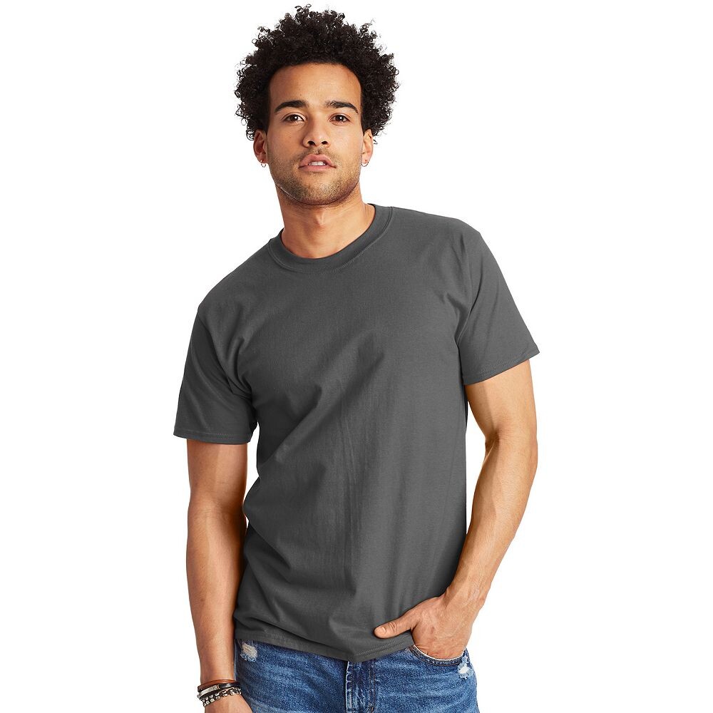 

Футболка из тяжелого хлопка Big & Tall Hanes Beefy-T, цвет Smoke Gray